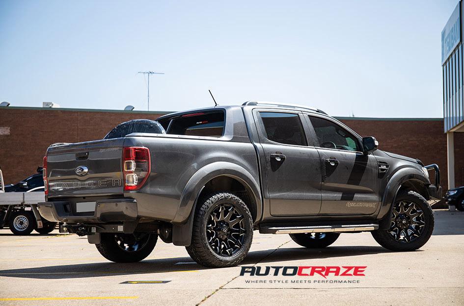 FORD RANGER BATTLE AXE GLOSS BLACK MILLED ACCENTS